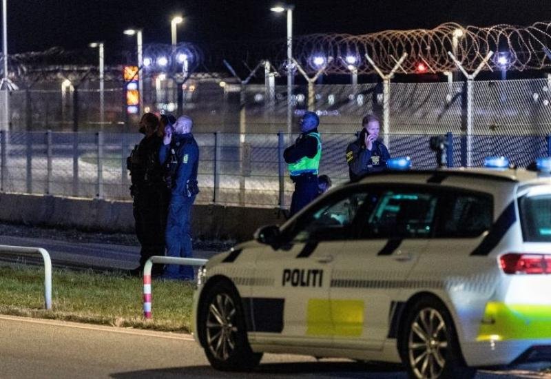 Police guard at Copenhagen air port