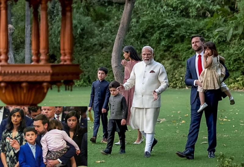 J.D Vance and Family with P.M Modi